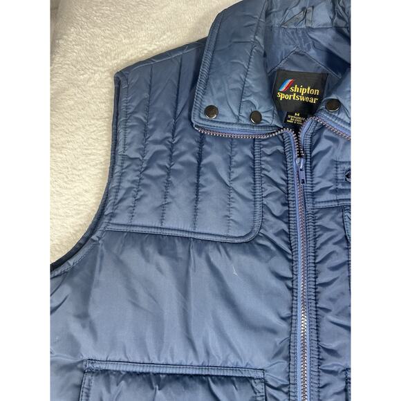 Shipton Sportswear Bubble Vest Womens Medium Blue Full Zip Sleeveless Jacket - Picture 6 of 16